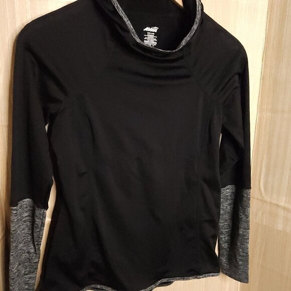 Avia Black Grey Hooded Athletic Top Small - Picture 3 of 7